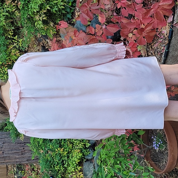 AUTHENTI-Chloé Lingerie Sleepwear/slip Dress Mini Vintage 1970s Baby Pink size L - Picture 7 of 16